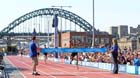 Mo Farah wins the 2 miles at the 2012 BUPA Great North CityGames.